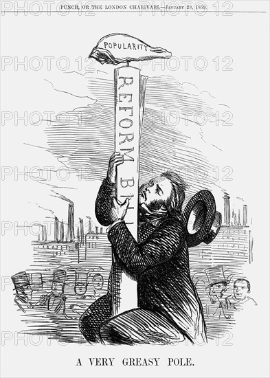 'A Very Greasy Pole', 1859. Artist: Unknown