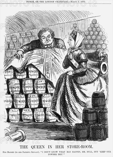 'The Queen in her Store-room', 1859. Artist: Unknown