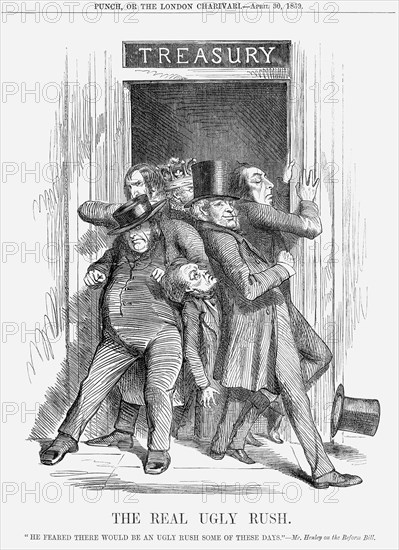 'The Real Ugly Rush', 1859. Artist: Unknown