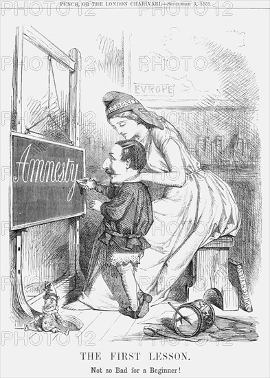 'The First Lesson!', 1859. Artist: Unknown