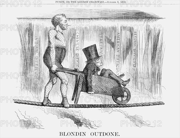'Blondin Outdone', 1859. Artist: Unknown
