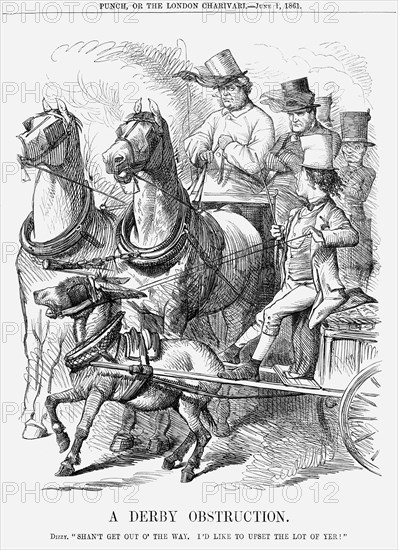 'A Derby Obstruction', 1861. Artist: Unknown