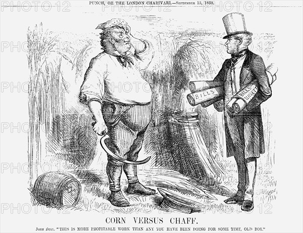 'Corn versus Chaff', 1860. Artist: Unknown