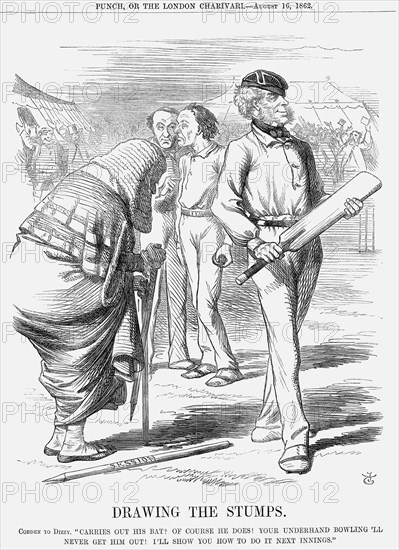 'Drawing The Stumps', 1862. Artist: John Tenniel