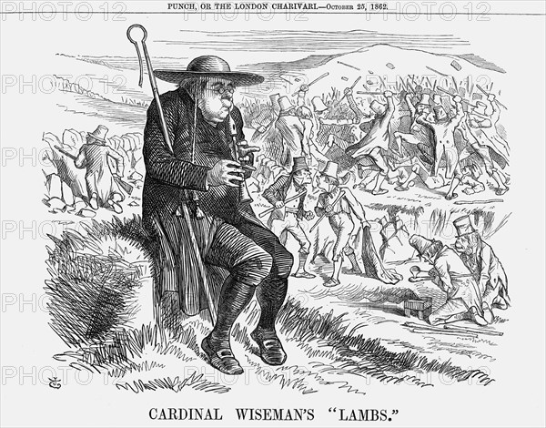 'Cardinal Wiseman's Lambs', 1862. Artist: John Tenniel