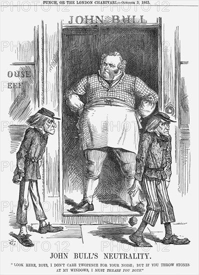 'John Bull's Neutrality', 1863. Artist: John Tenniel