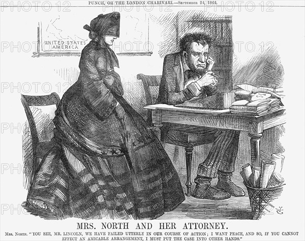 'Mrs. North and Her Attorney', 1864. Artist: John Tenniel