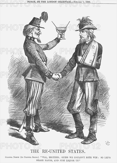 'The Re-United States', 1865. Artist: John Tenniel