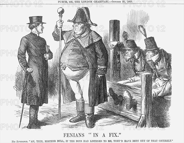 'Fenians In A Fix', 1865. Artist: John Tenniel