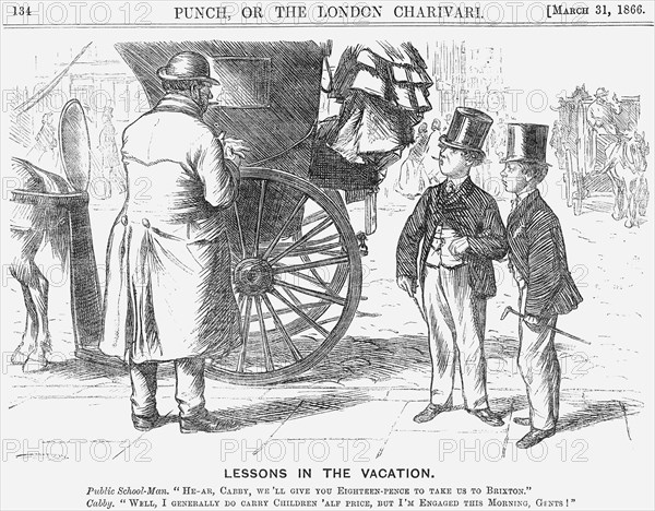 'Lessons in the Vacation', 1866. Artist: Unknown