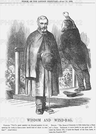 'Wisdom and Wind-Bag', 1866. Artist: John Tenniel