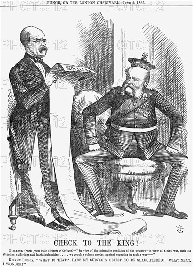 'Check to the King!', 1866. Artist: John Tenniel