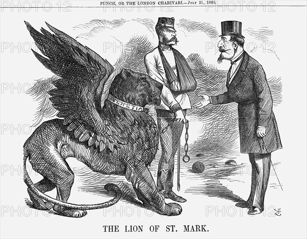 'The Lion of St Mark', 1866. Artist: John Tenniel