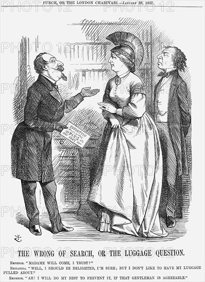 'The Wrong of Search, or The Luggage Question', 1867 Artist: John Tenniel