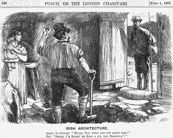 'Irish Architecture', 1867. Artist: Charles Samuel Keene