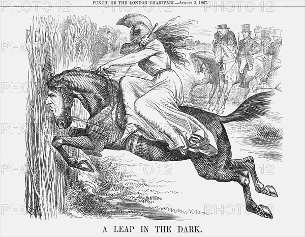 'A Leap in the Dark', 1867. Artist: John Tenniel