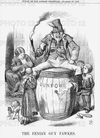 'The Fenian Guy Fawkes', 1867. Artist: John Tenniel