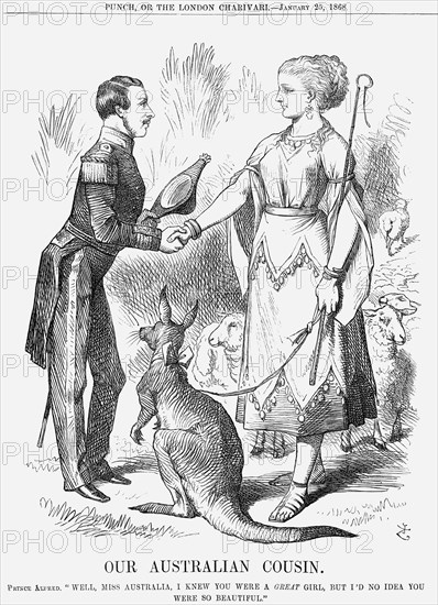 'Our Australian Cousin', 1868. Artist: John Tenniel