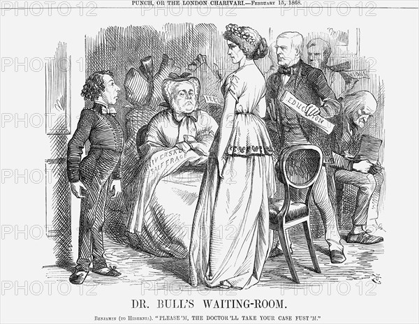 'Dr. Bull's Waiting-Room', 1868. Artist: John Tenniel