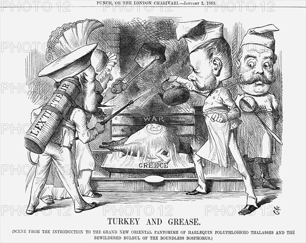 'Turkey and Grease', 1869. Artist: John Tenniel