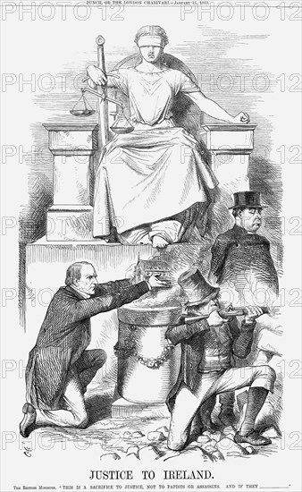 'Justice to Ireland', 1869. Artist: John Tenniel