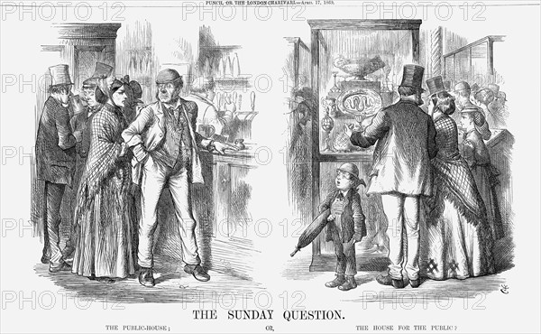 'The Sunday Question', 1869. Artist: John Tenniel
