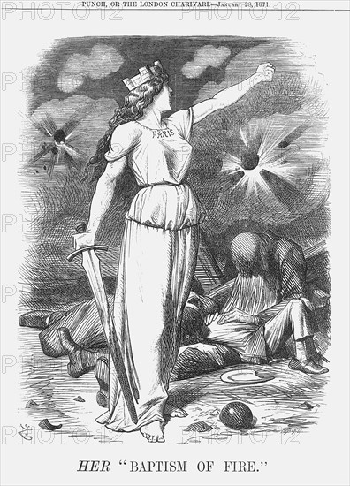 'Her Baptism of Fire', 1871. Artist: Joseph Swain