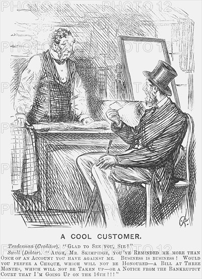'A Cool Customer'. (1871?). Artist: Unknown