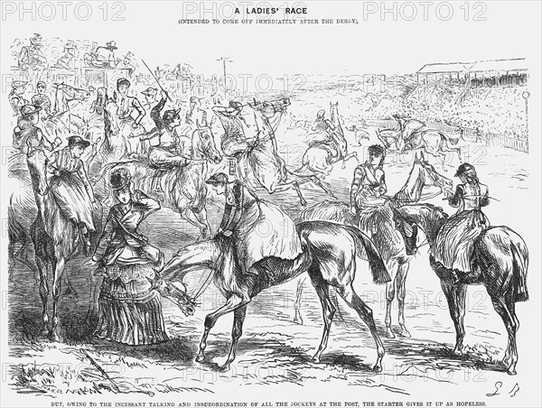 'A Ladies' Race', 1872. Artist: Joseph Swain