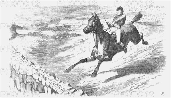 Will He Clear It?, 1873. Artist: Joseph Swain