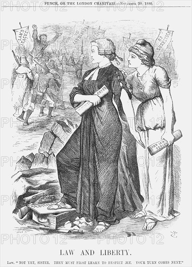 'Law and Liberty', 1880. Artist: Joseph Swain