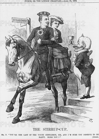 'The Stirrup-cup', 1882. Artist: Joseph Swain