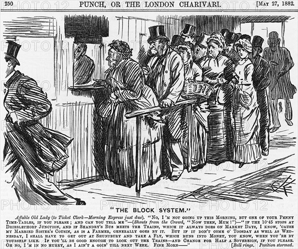 The Block System, 1882. Artist: Joseph Swain