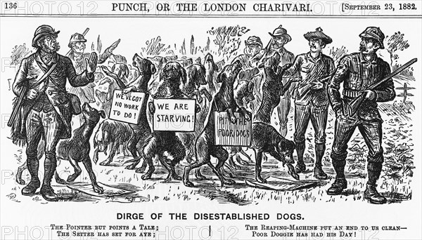 'Dirge of the Disestablished Dogs', 1882. Artist: Unknown