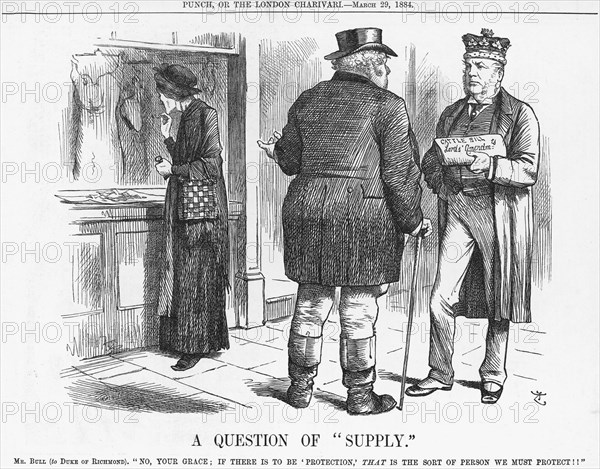 'A Question of Supply', 1884. Artist: Joseph Swain