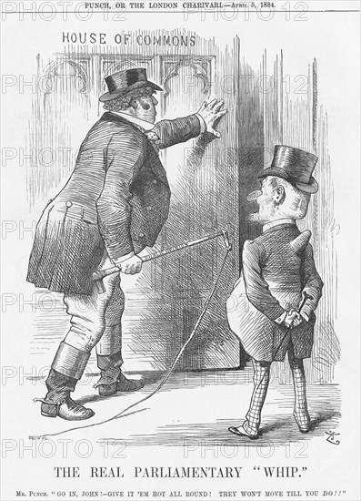 'The Real Parliamentary Whip', 1884. Artist: Joseph Swain