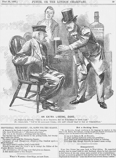 'An Extra Liberal Dose', 1885. Artist: Unknown