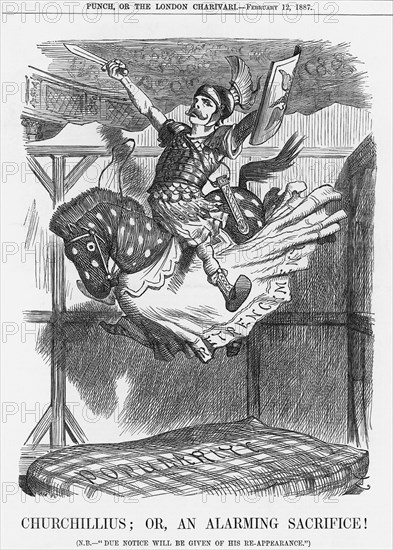'Churchillius; or, an Alarming Sacrifice!', 1887. Artist: Joseph Swain