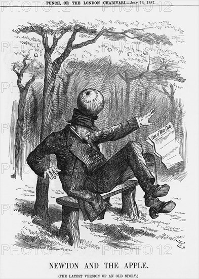 'Newton and the Apple', 1887. Artist: Joseph Swain