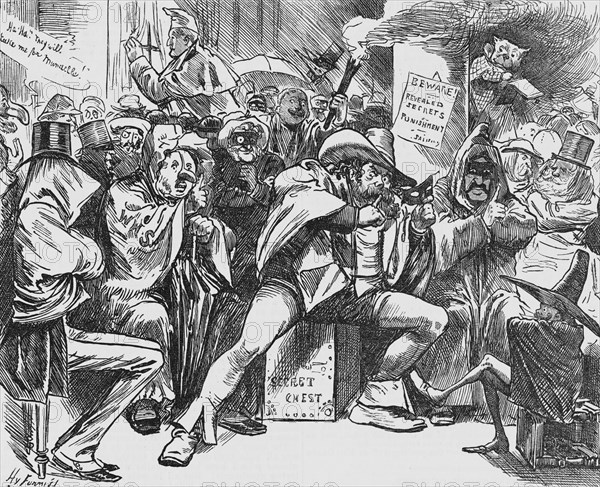 'Secret Meeting of the Conservative Party', 1888. Artist: Unknown