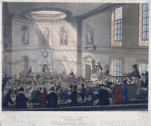 East India House, London, 1808. Artist: Augustus Charles Pugin
