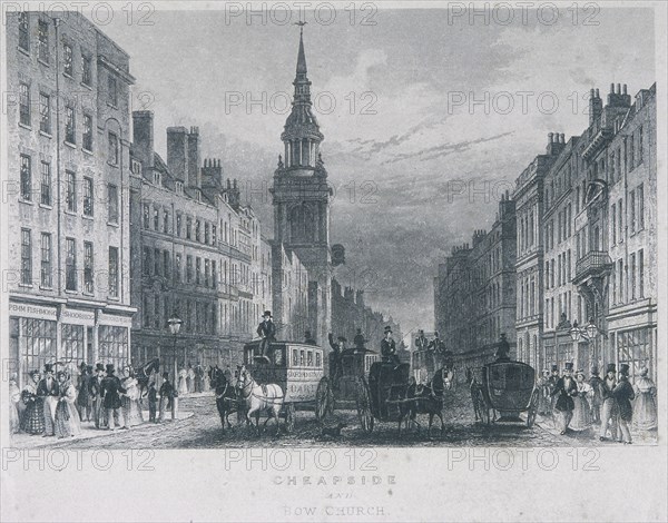 Cheapside, London, c1830. Artist: Anon