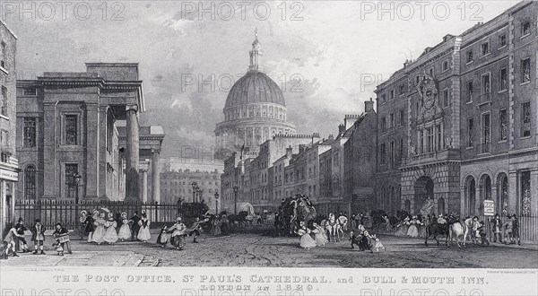 General Post Office, London, 1829. Artist: CJ Emblem