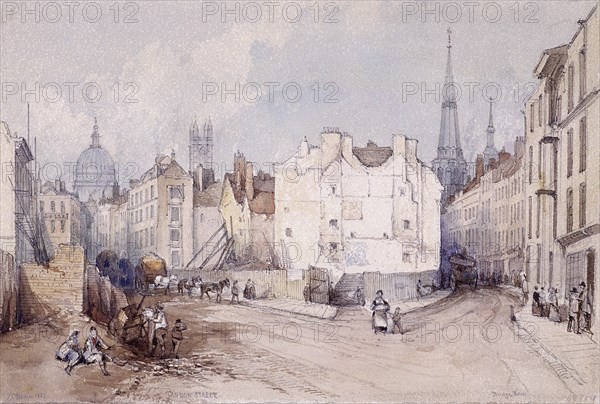 Cannon Street, London, 1851. Artist: Thomas Colman Dibdin