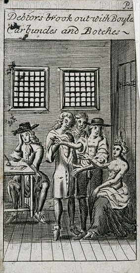 Fleet Prison, London, 1691. Artist: Anon