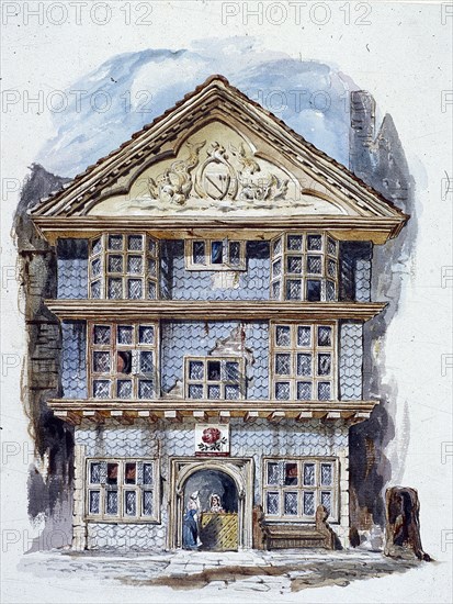 The Rose Tavern, Fenchurch Street, London (1805?). Artist: C Matthews