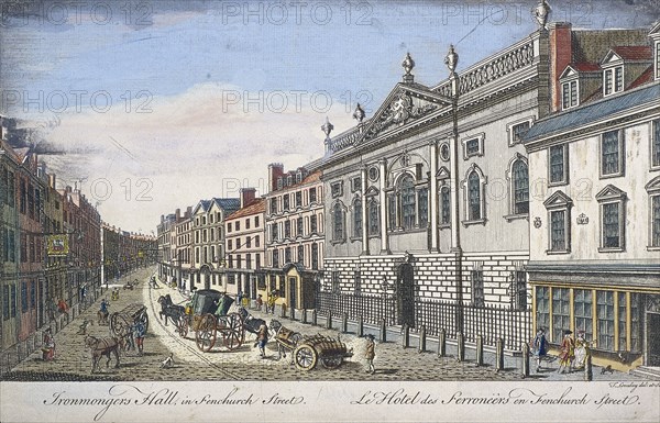 Ironmongers' Hall, London, c1750. Artist: T Loveday