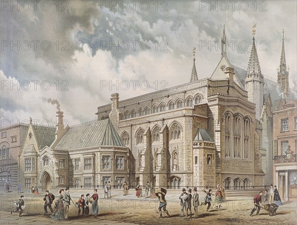 Guildhall Library, London, 1872. Artist: Edwin Thomas Dolby