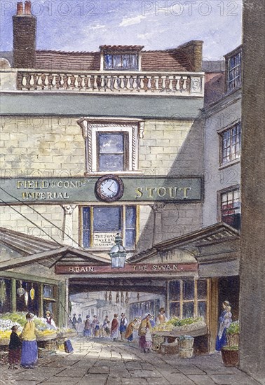 Swan Inn, Leadenhall Market, London, c1870. Artist: JT Wilson