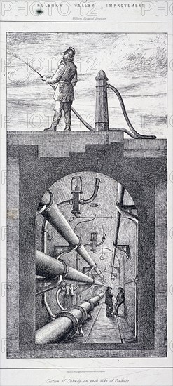 Holborn Viaduct, London, 1871. Artist: Whiteman & Bass